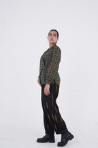 Check Wrap Belt Shirt